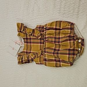Smocked Sweets NEW WITH TAGS fall plaid bubble size 6 months